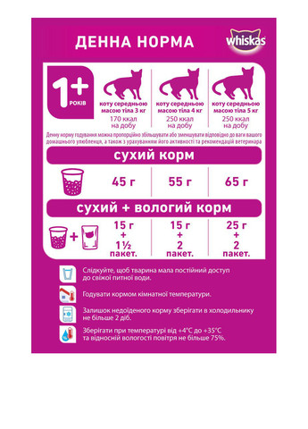 Сухий корм для кішок з яловичиною, 14 кг Whiskas - (303701266)