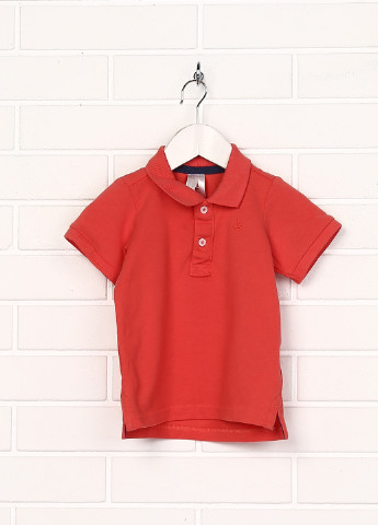 Коралловая детская футболка-поло для мальчика H&M однотонная