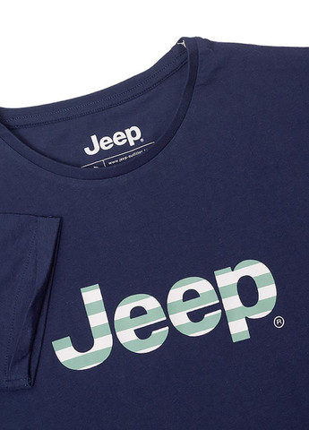 Футболка O102611-A184 Jeep J WOMAN T-SHIRT OVERSIZE Striped Print Turn-up Sleeve J22W - (322021335)