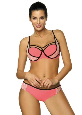 Персиковый демисезонный charlotte 495-8 купальник (xxl) раздельный Marko