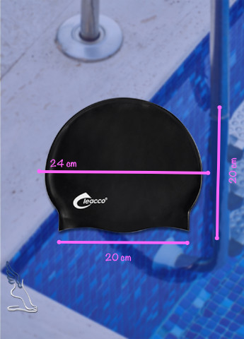 Силиконовая шапочка для плавания Leacco от7лет, универсальная No Brand (251131775)
