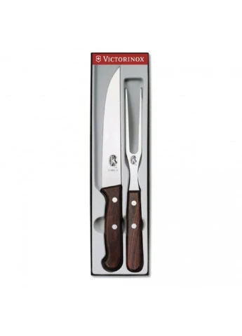 Набір ножів Wood ніж + вилка, рожеве дерево (5.1010.2) Victorinox комбінований,