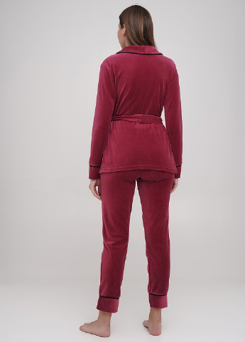 Бордовая всесезон пижама (кофта, брюки) кофта + брюки Lucci