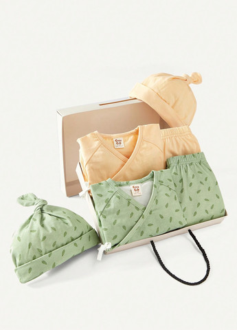 Комбинированный демисезонный комплект (реглан (2 шт.), брюки (2 шт.), шапочка (2 шт.)) SHEIN