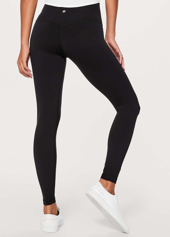Черные демисезонные леггинсы Lululemon Athletica