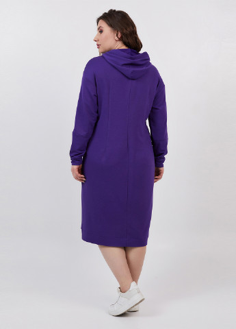 Фиолетовое спортивное платье платье-худи A'll Posa с надписью