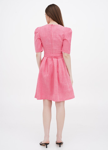 Розовое кэжуал платье клеш Rebecca Tatti однотонное