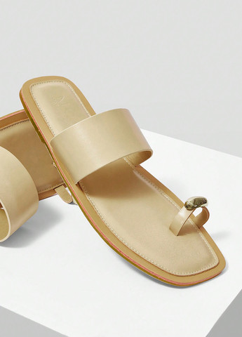 Светло-бежевые кэжуал вьетнамки SHEIN