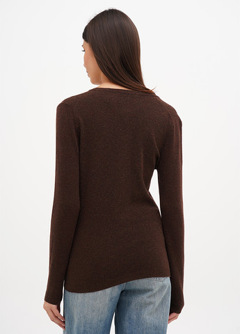 Коричневый демисезонный пуловер пуловер Sassofono