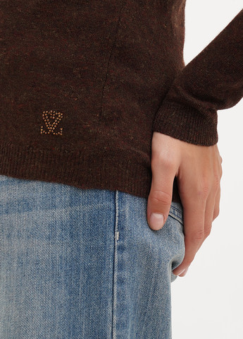 Коричневый демисезонный пуловер пуловер Sassofono