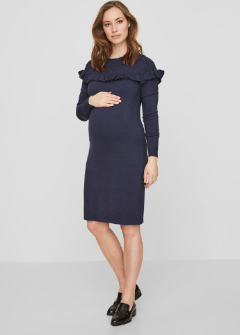Темно-синее кэжуал платье для беременных Mama Licious однотонное