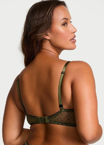 Темно-зеленый демисезонный комплект (бюстгальтер, трусики) Victoria's Secret