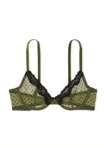Темно-зеленый демисезонный комплект (бюстгальтер, трусики) Victoria's Secret