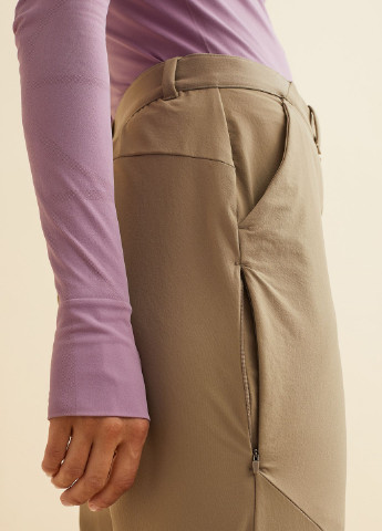 Бежевые кэжуал демисезонные брюки H&M