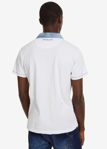 Белая футболка-поло для мужчин Desigual