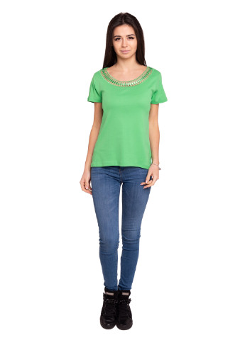 Зелена всесезон футболка жіноча Наталюкс 21-2304