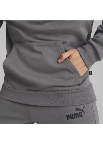 Сіра демісезонна худі essentials small logo men’s hoodie Puma