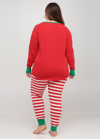 Красная всесезон пижама (реглан, брюки) лонгслив + брюки Sleepyheads