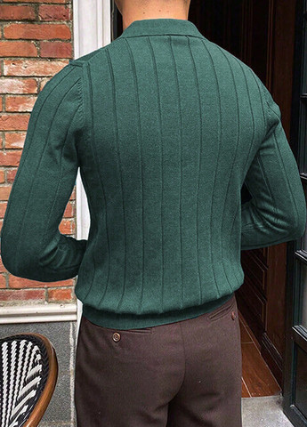 Темно-зеленый демисезонный пуловер пуловер SHEIN