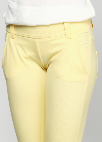 Желтые кэжуал летние прямые брюки Sexy Woman