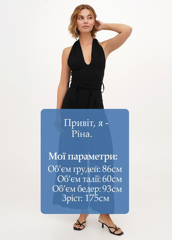 Комбінезон Babylon комбінезон-брюки однотонний чорний кежуал віскоза