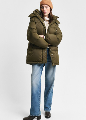 Оливковый зимний Пуховик Gant