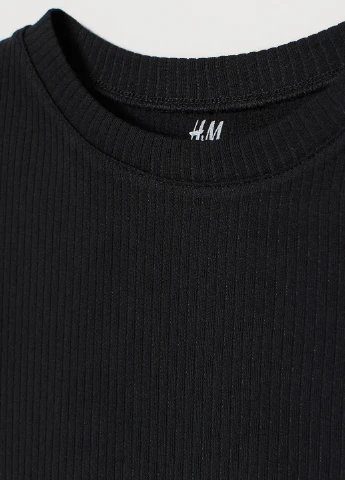 Черная летняя футболка H&M