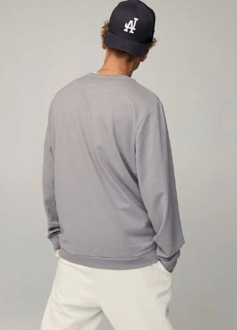 Серый свитшот мужской oversize /no flis/ YAPPI (252259264)