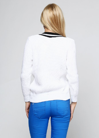 Білий зимовий пуловер пуловер Lilove