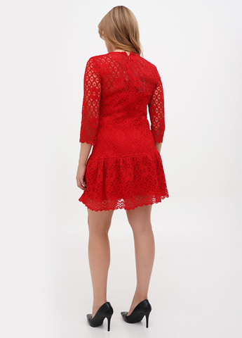 Червона кежуал сукня Sassofono однотонна