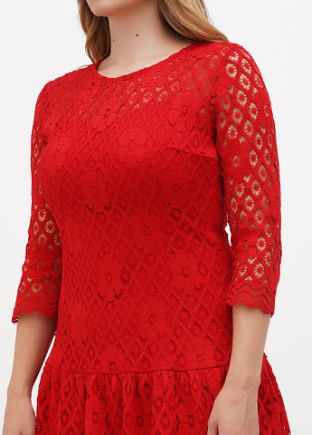 Червона кежуал сукня Sassofono однотонна