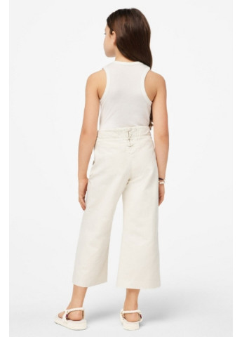 Белые кэжуал демисезонные брюки Zara
