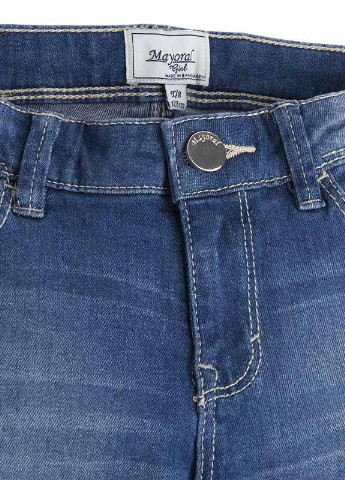 Темно-голубые демисезонные скинни джинсы для девочки Mayoral