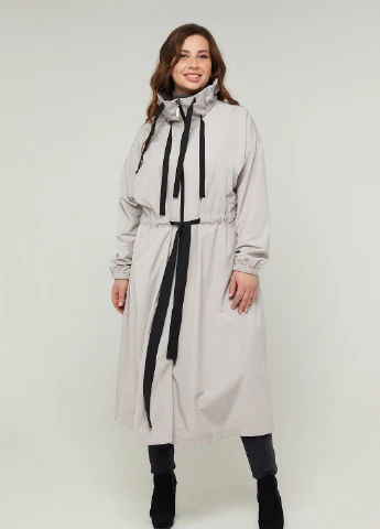 Плащ демісезонний plus size Mirage Style на блискавці демісезон (225016565)