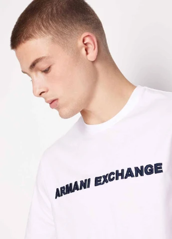 Біла футболка Armani Exchange