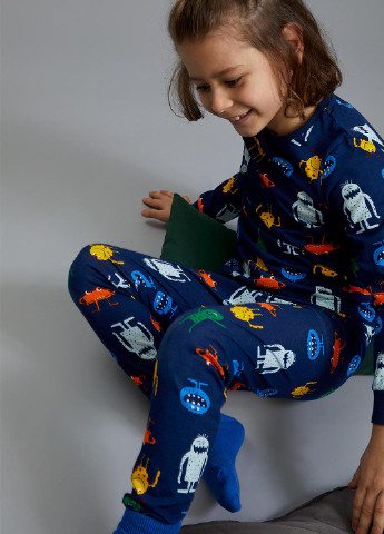 Индиго всесезон пижама лонгслив + брюки DeFacto