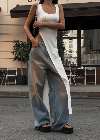 Молочна кежуал сукня сукня-майка Fashion однотонна