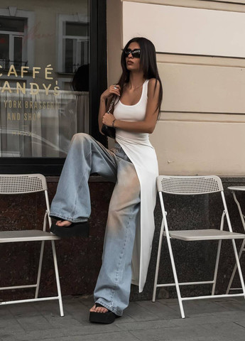 Молочна кежуал сукня сукня-майка Fashion однотонна