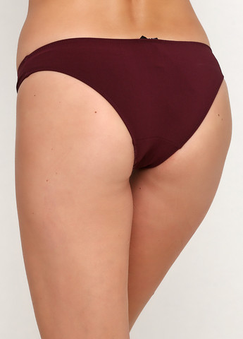 Бордовые купальные трусики однотонные H&M