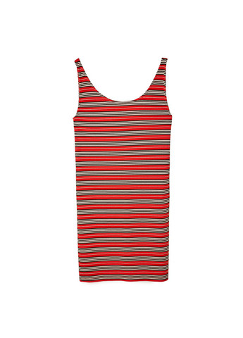 Красное кэжуал платье платье-майка Stradivarius в полоску