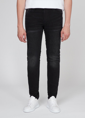 Черные демисезонные слим джинсы Denim Project