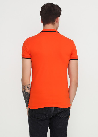 Оранжевая футболка-поло для мужчин EL & LION однотонная