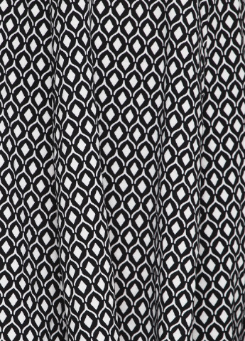 Черно-белое кэжуал платье а-силуэт H&M с рисунком