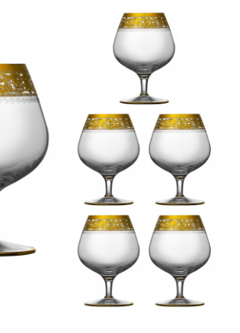 Набор бокалов для бренди коньяка 6шт 375ml Gold Версаль NGC33SETBRANDY Lora (253918776)