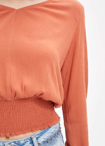 Оранжевая демисезонная блуза DeFacto