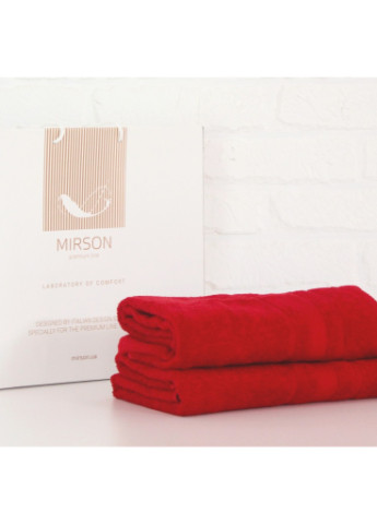 No Brand полотенце mirson набор банный №5070 elite softness bordo 50х90, 70х140 (2200003183085) красный производство - Украина