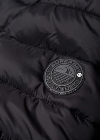 Черный демисезонный Пуховик Superdry
