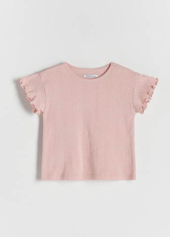 Светло-розовая однотонная блузка Reserved летняя