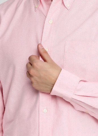 Розовая кэжуал рубашка однотонная Ralph Lauren с длинным рукавом