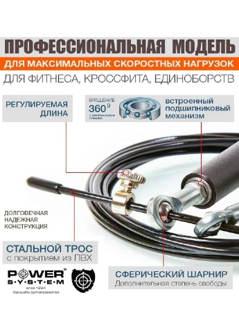 Швидкісна скакалка (PS-4064) Power System (255405800)